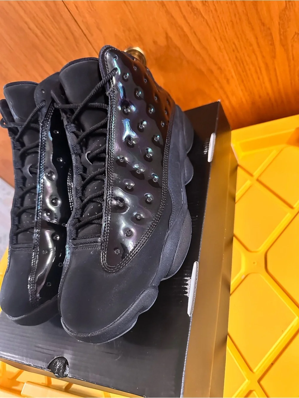 NIKE AIR JORDAN 13 RETRO CAP & GOWN RETRO BLACK LEATHER 414571-012 SIZE 13